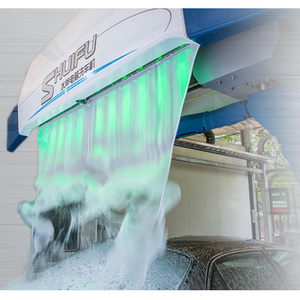 Good quality fully automatic efficient high pressure wipe free touchless car wash machine CWRL-360