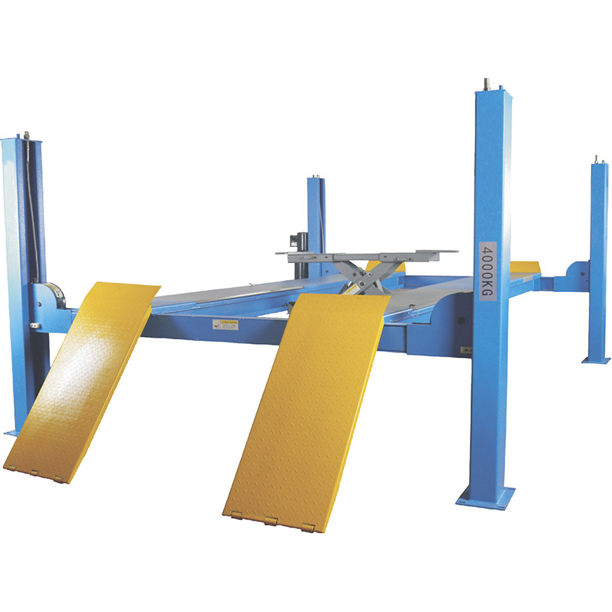 Hydraulic 4 post car lift JLY-4-450D alignment lift in 5 Ton Elevator