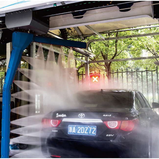 Good quality fully automatic efficient high pressure wipe free touchless car wash machine CWRL-360