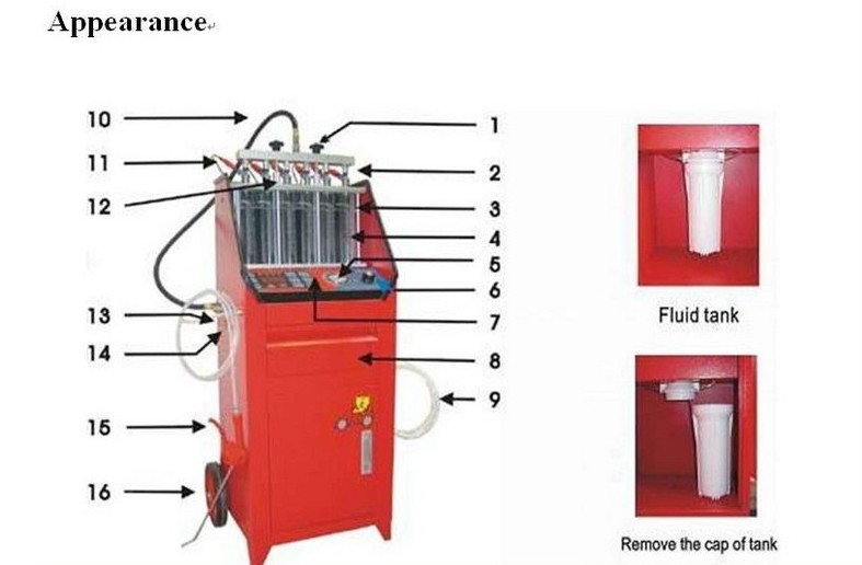 100%original LAUNCH CNC601A injector cleaner and tester good price  6cylinder vehicle fuel injector cleaner kit