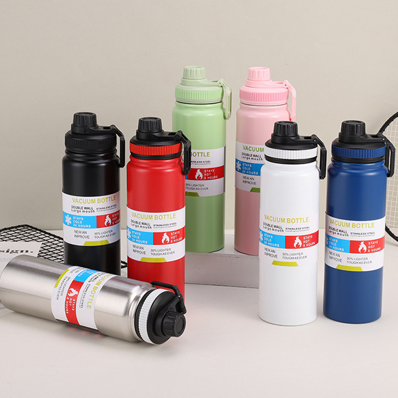 2023 Bpa Free Double Walled Insulated 304 Stainless Steel Easy Carry Outdoor Vacuum Flask Sport Water Bottle