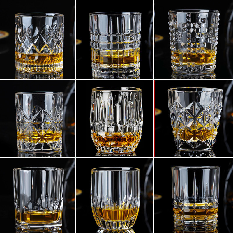 New Arrival Desgin Tumbler Thick Bottom Lead-free Bar Glass Party Custom Crystal Rotate Spin Spinning Whisky Glass