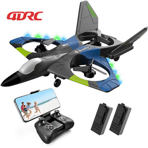 V27 Super Large Remote Control Airplane Gravity Sensing Jet Fighter with 1080P HD Camera 2.4G Foam Glider RC Plane for Beginners