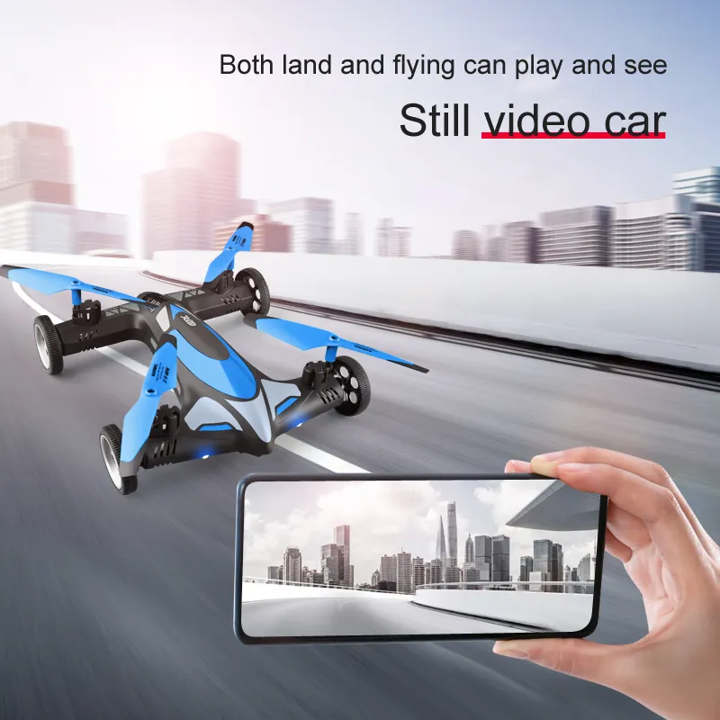 V11 RC Drone HD 4K Camera Remote Control Air-Ground Flying Car Dual Mode Toy WIFI FPV Image Transmission Airplane with LED Light