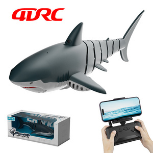 simulation waterproof rc shark toy outdoor playing remote control marine animal toy kids assembly rc shark toy in water