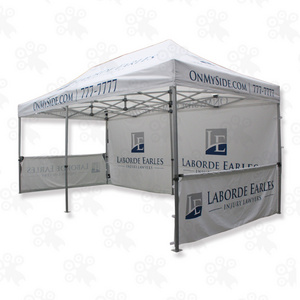 Hot selling wholesale professional outdoor pop up canopy tent with two half walls