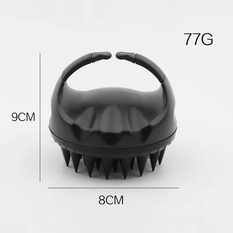 High quality health round shape silicone hair scalp massager shampoo brush