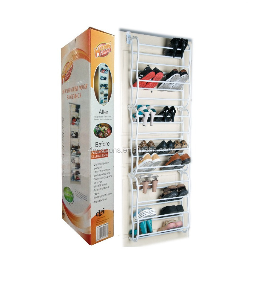 Hot Selling 36 Pairs Over the Door Plastic Shoe Rack