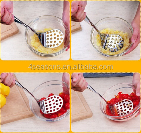 Stainless Steel Kitchen Potato Masher &Ricer With Abs Handle Potato Presser By Hand