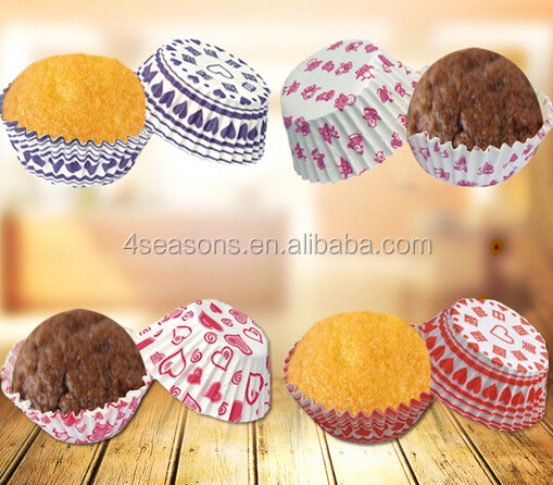 custom design Paper cake cup cupcake square paper baking cups