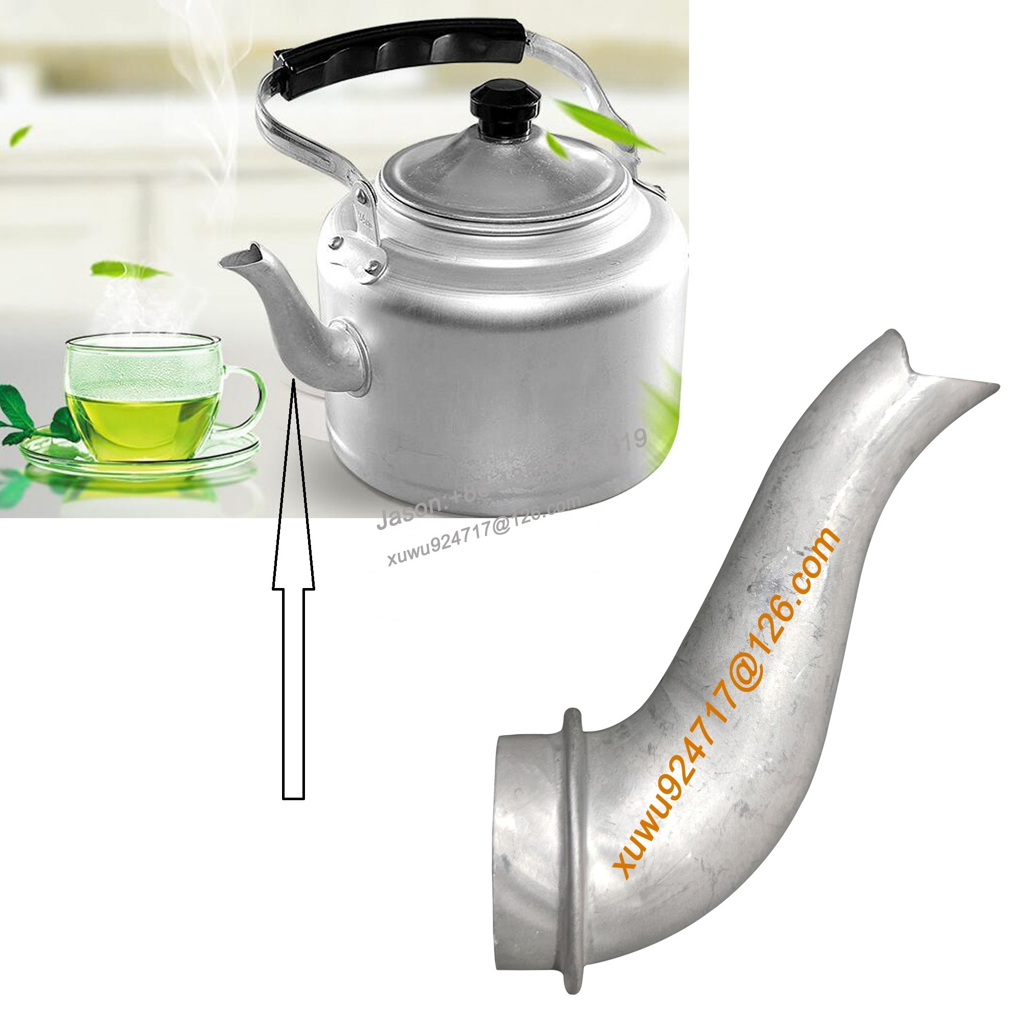 Aluminium Kettle Mouth Tea Kettle Mouth Aluminium Mouth 26cm