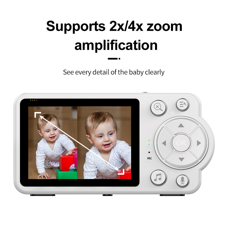 2.8 Inch Full HD LCD Nanny Night Vision Two Way Audio video baby monitor with digital camera