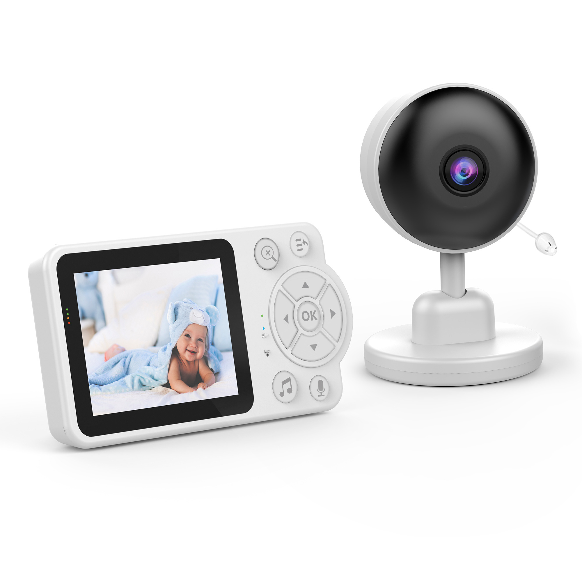 2.8 Inch Full HD LCD Nanny Night Vision Two Way Audio video baby monitor with digital camera