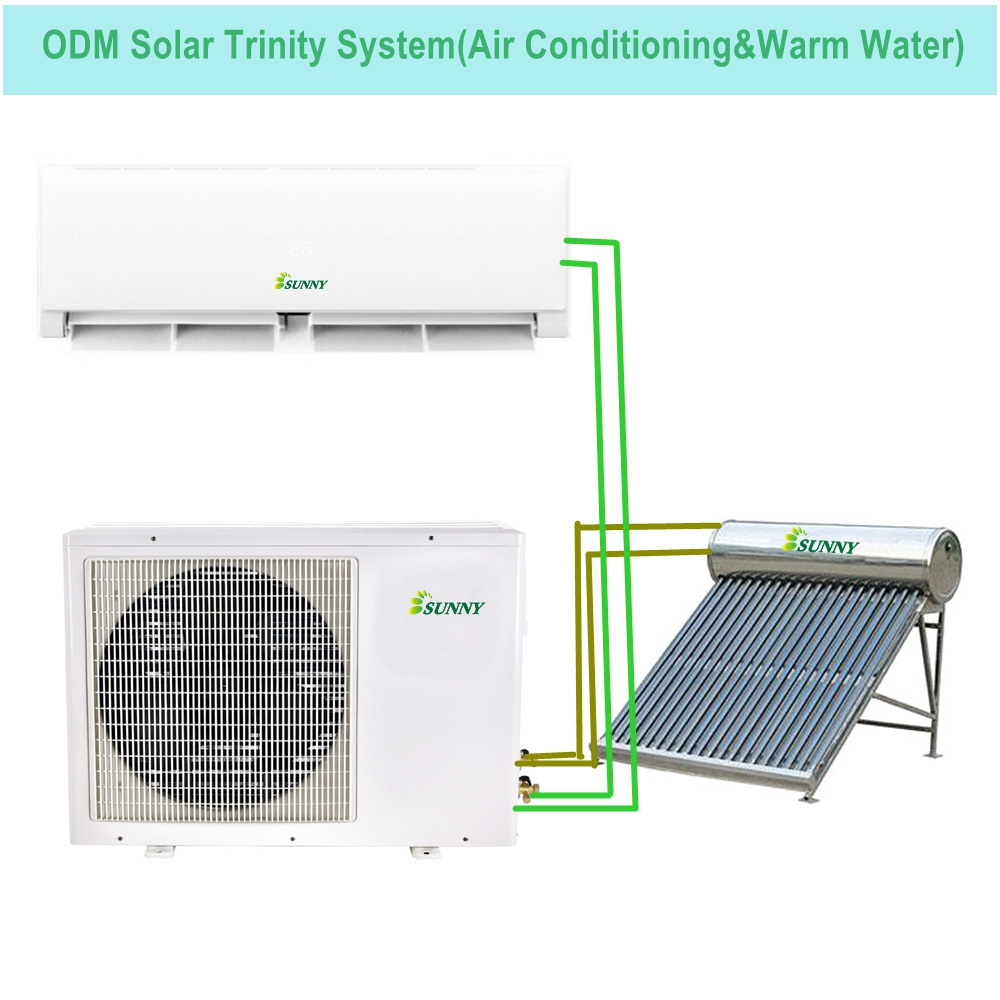 12000btu Cool and Heat 60Hz Ductless Wall Mount Mini Split Hybrid Solar Air Conditioner