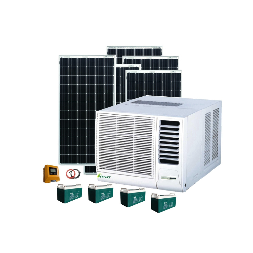 100% solar air conditioner OEM Manufacturer 4USUNNY Window Mounted Type 12000btu Pure Solar Air Conditioners