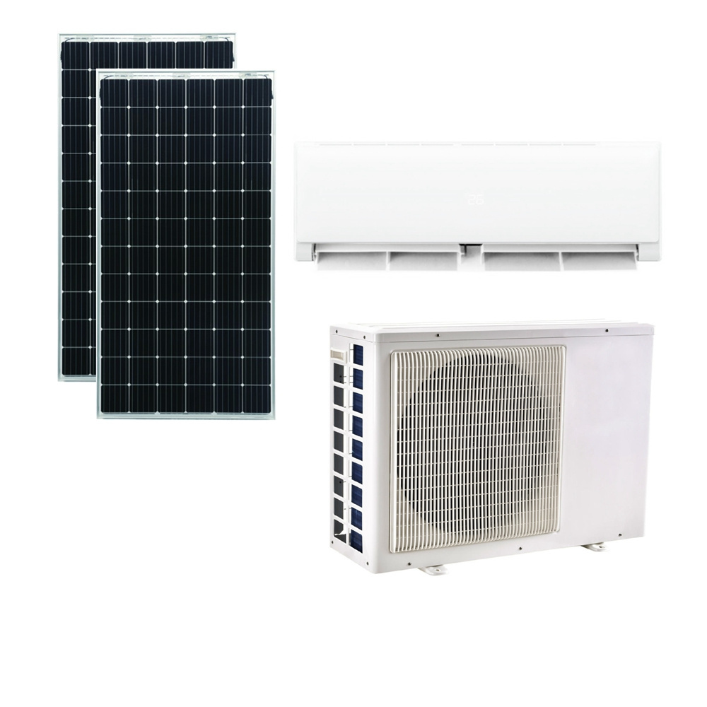 12000BTU 1.5HP Island using100% inverter solar air conditioner 24V 48V split wall mounted aire acondicionado solar