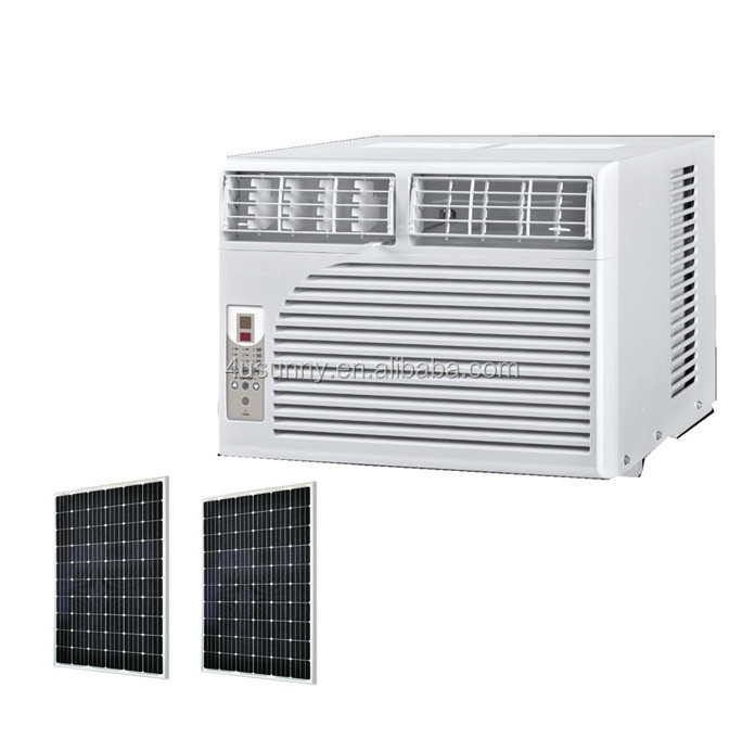 Good prices DC 24V 48V window type air conditioner  solar panels powered 1HP window air conditioning