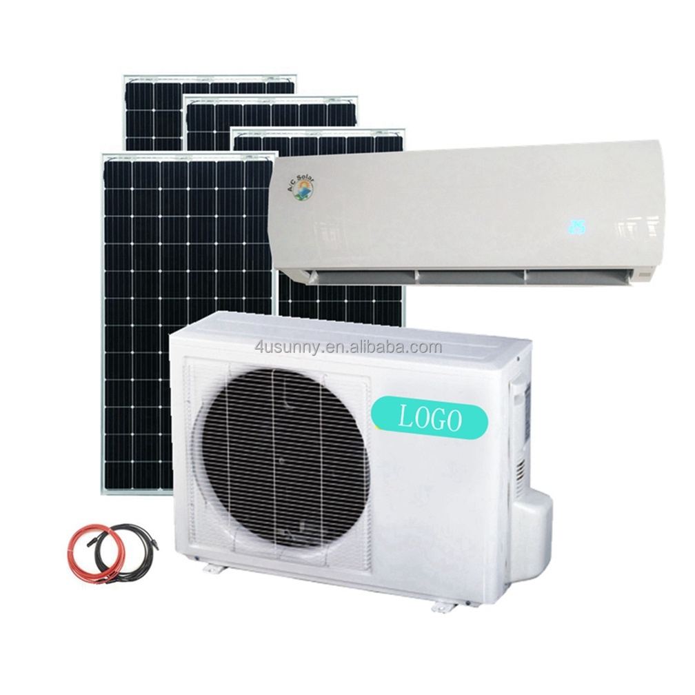 12000BTU 1.5HP Island using100% inverter solar air conditioner 24V 48V split wall mounted aire acondicionado solar