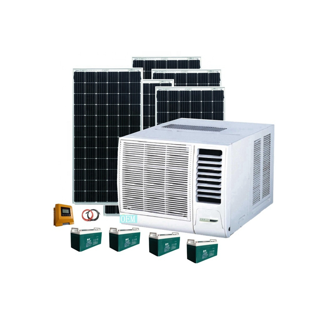 Free Install Good Prices Solar Energy AC 24Volt  DC 9000btu 12000btu Solar Powered best window air conditioner 2021