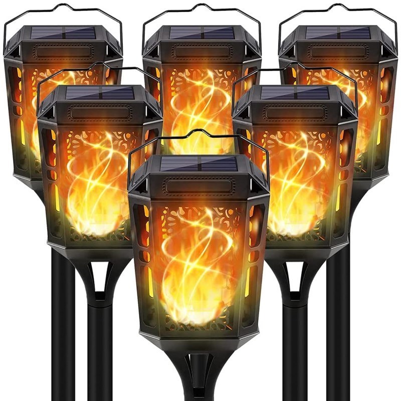 New Hanging Solar Lantern Outdoor Lights, Upgraded Waterproof Flickering Flame Solar Lanterns Lights For Yard Patio Garden Decor