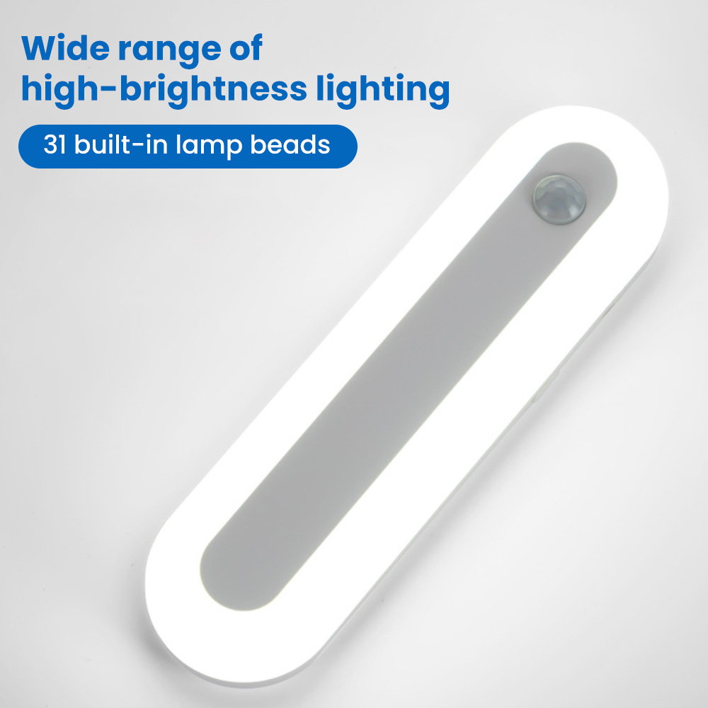 Magnetic Usb Rechargeable Warm White Light Wireless Motion Sensor Led Night Light Stick On Closet Wall Wardrobe Staircase