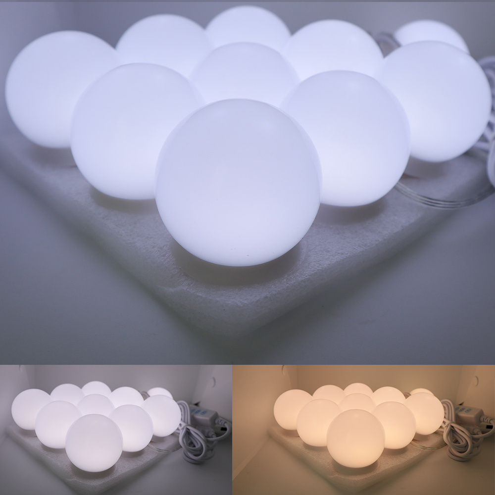 Hollywood Style USB Vanity Lights 10PCS LED Bulb Dimmable Makeup Mirror Light For Dressing Table