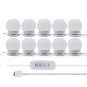 Hollywood Style USB Vanity Lights 10PCS LED Bulb Dimmable Makeup Mirror Light For Dressing Table