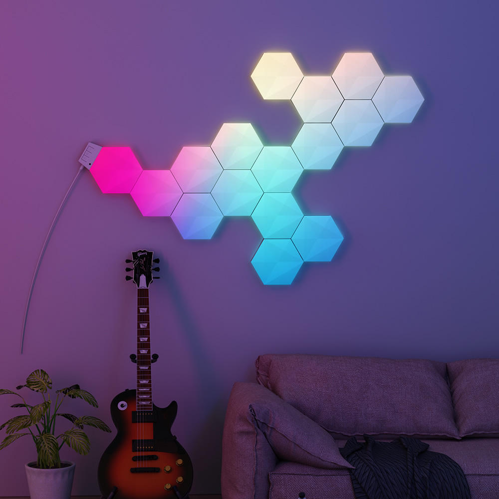 Cl Lighting Oem Odm Smart Control Multi Color Diy Rgbic Hexagonal Gaming Led Lights