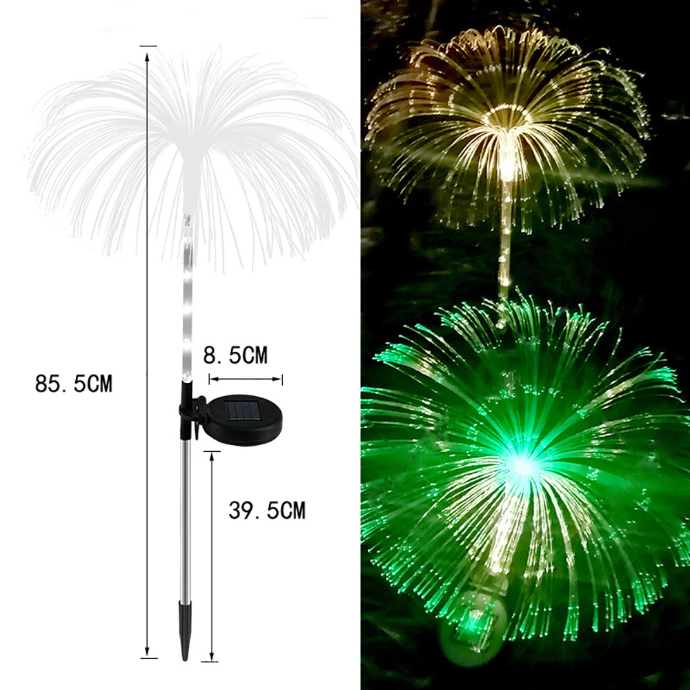 Waterproof Fiber Optic Decorative Solar Lights Outdoor Jellyfish Night Garden Light