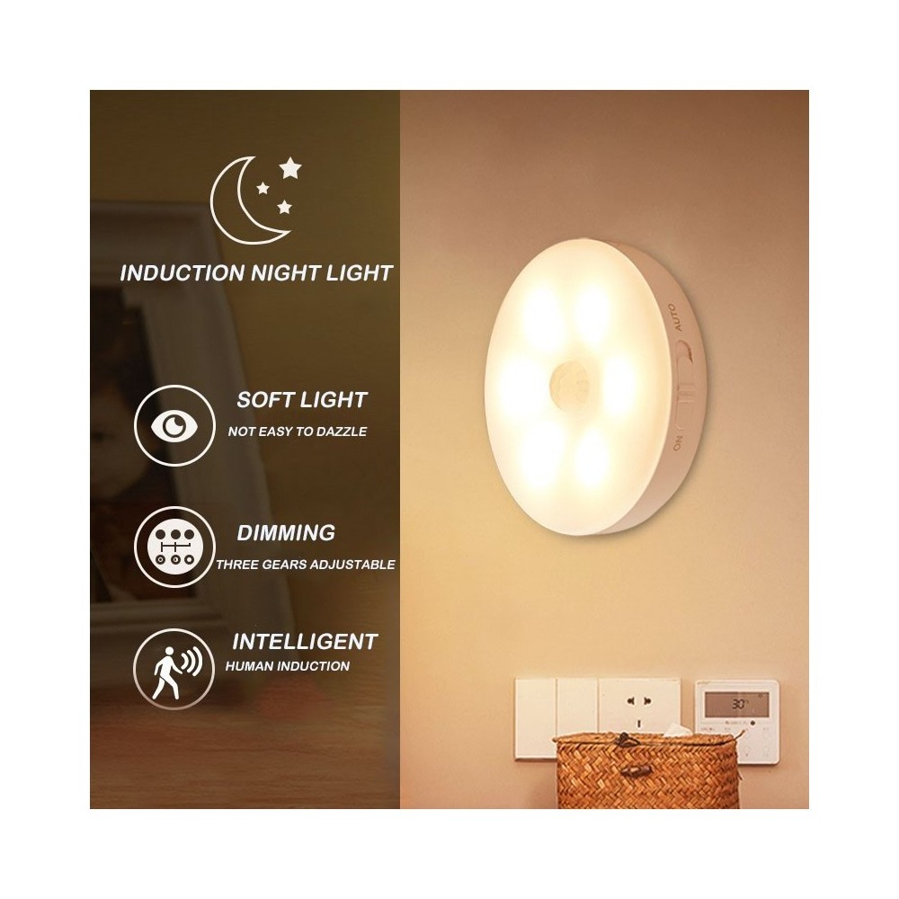 Rechargeable Hallway Wireless Wall Lamp Magnetic Motion Sensor Night Light With Adhesive Puck Step Stair Aisle Corridor Lights