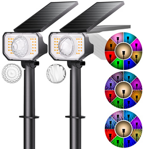 2 packs multicolor Vispera de Todos los Santos Halloween luces de decor Solar Spot light garden stake lamp