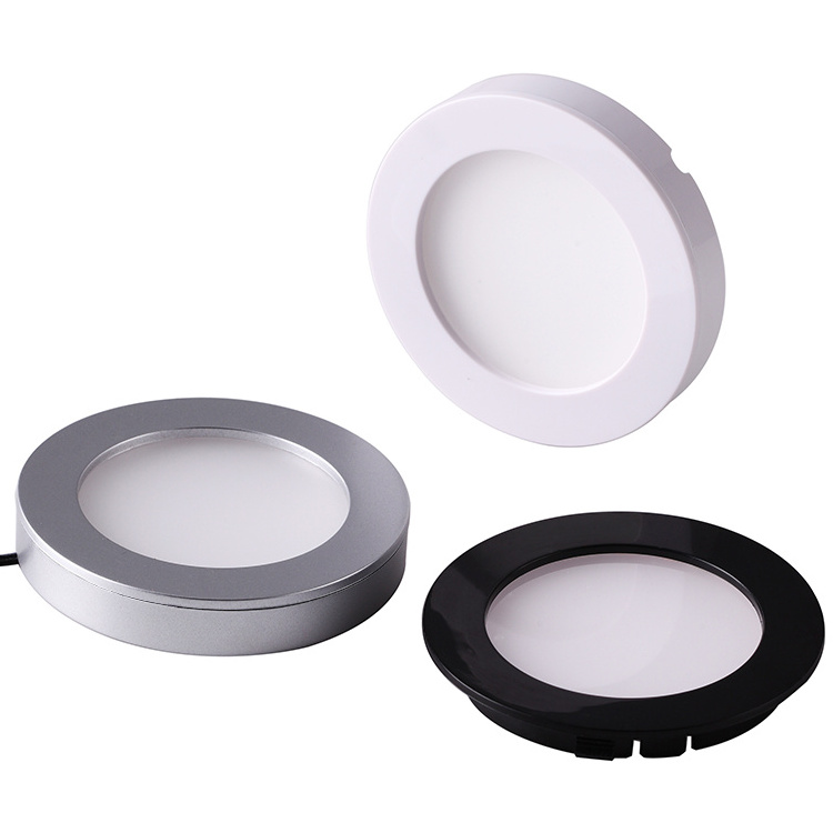 CE Listed Ultra Thin LED Puck Light Recessed  Or Surface Mounted Mini Down Light  Under Cabinet Lighting