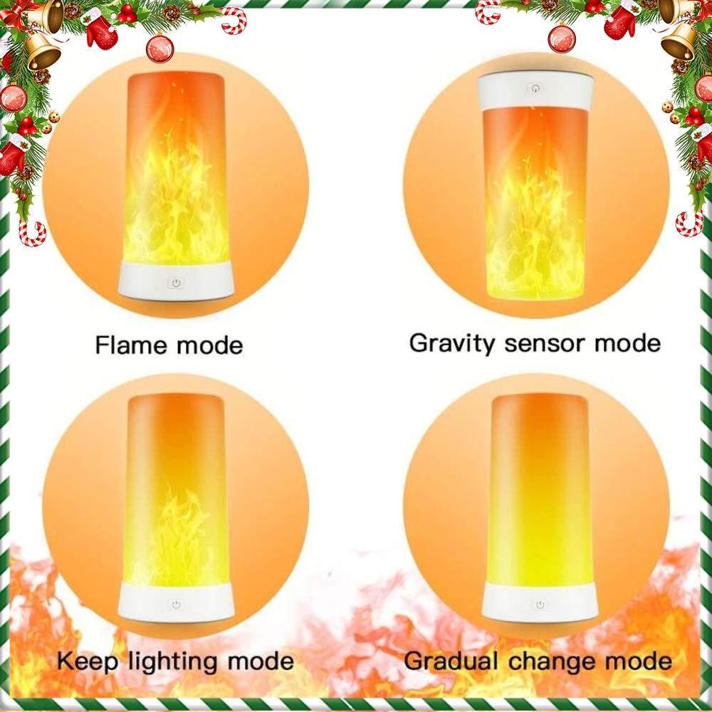 4 Modes Fire Campfire Decoration Lantern Hanging Lamps USB Rechargeable Fireplace Romantic LED Flame Light For Party Camping Bar