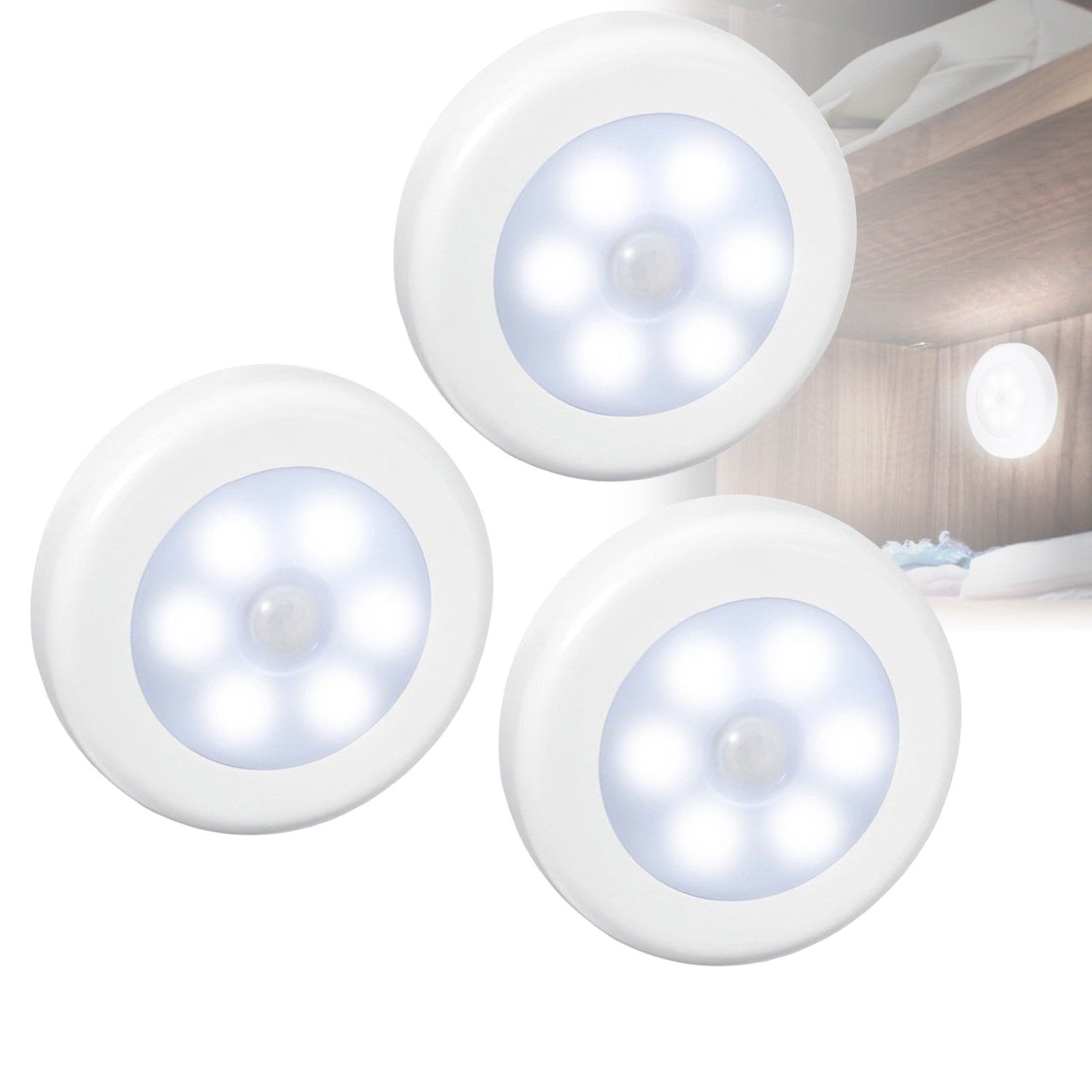 Motion Sensor Puck Light Wireless LED Closet Lighting Battery Operated For Hallway Bedroom Kitchen Cabinet Light