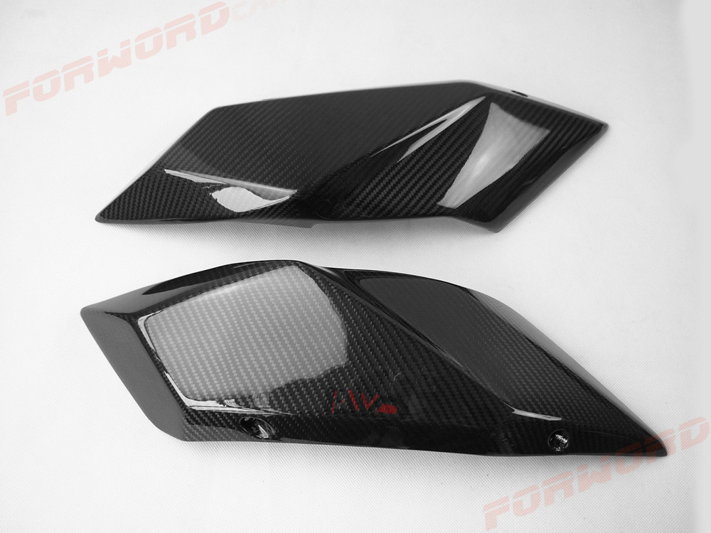 Carbon fibre motorcycle parts carbon fiber rear side fairings for Kawasaki H2