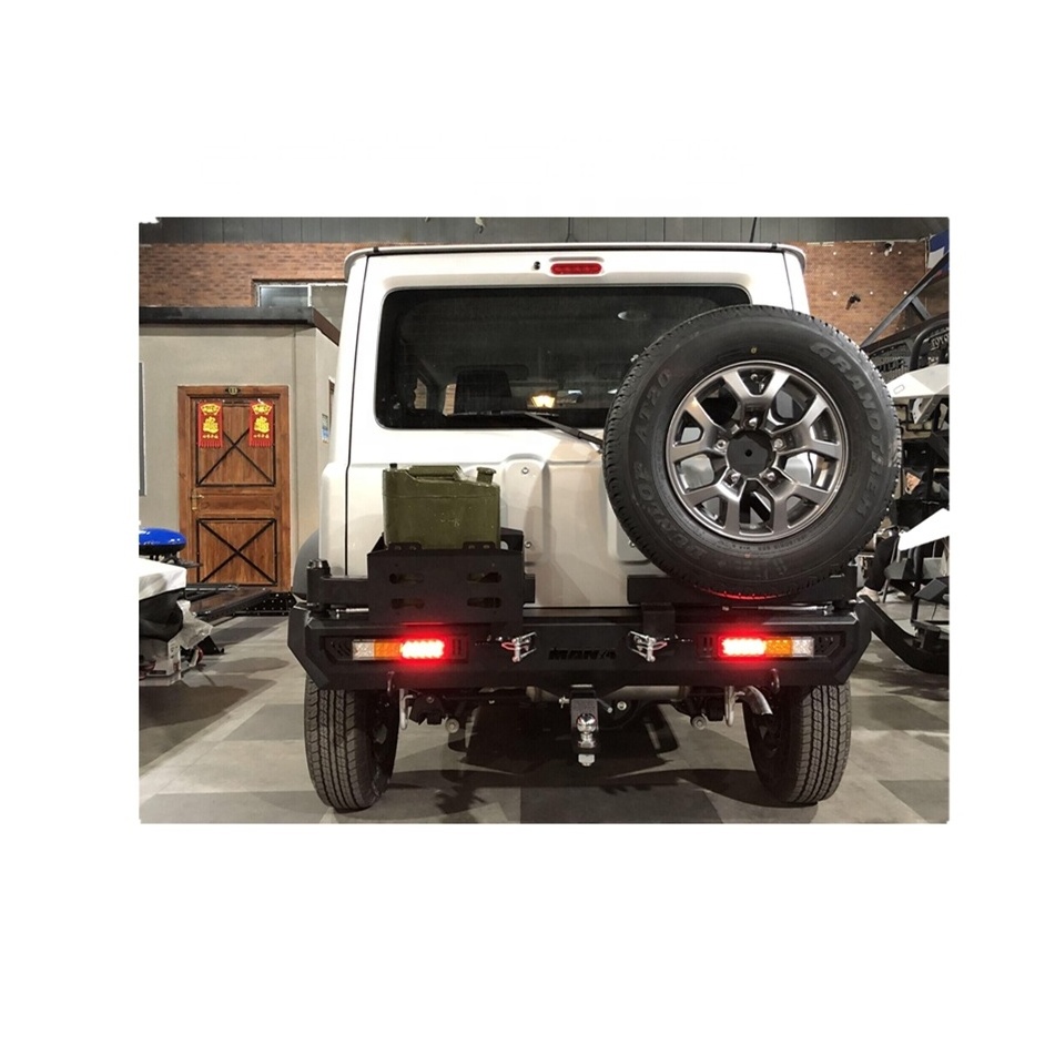 With Jerry Can Holder Spare Tire Carrier Rear Bumper For Suzuki Jimny Rear Bumper