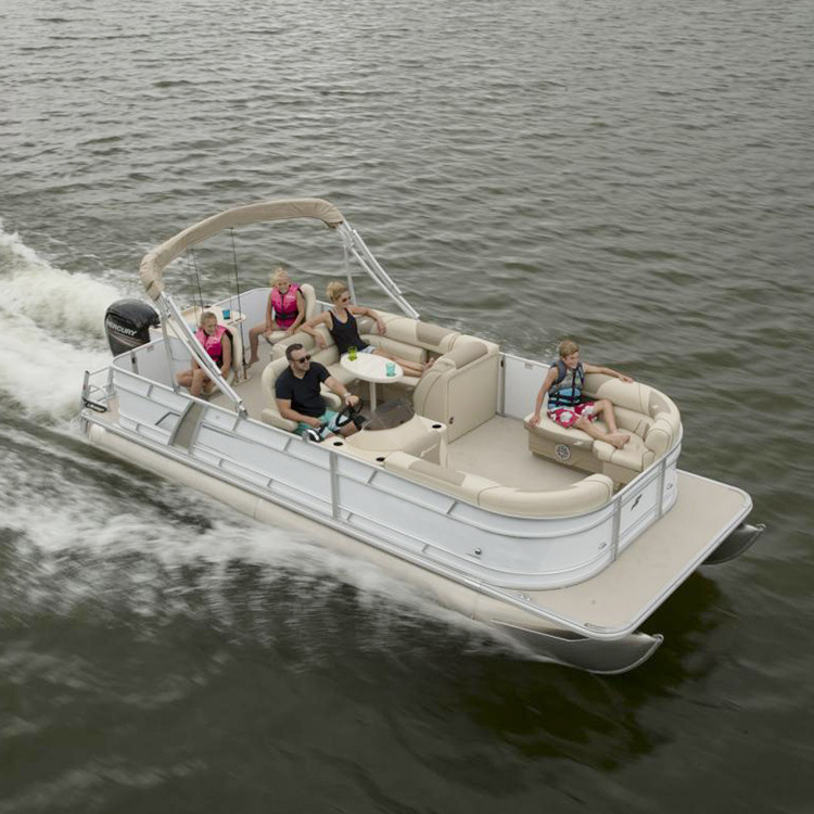 KinOcean Direct Manufacturer 22 Foot Best Saltwater Fish And Cruise Pontoon Boats For Sale