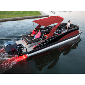 2023 Luxury Aluminum  Pontoon Boat New Electric Family Fishing Entertainment Boat for Sale for River Lake Surfing