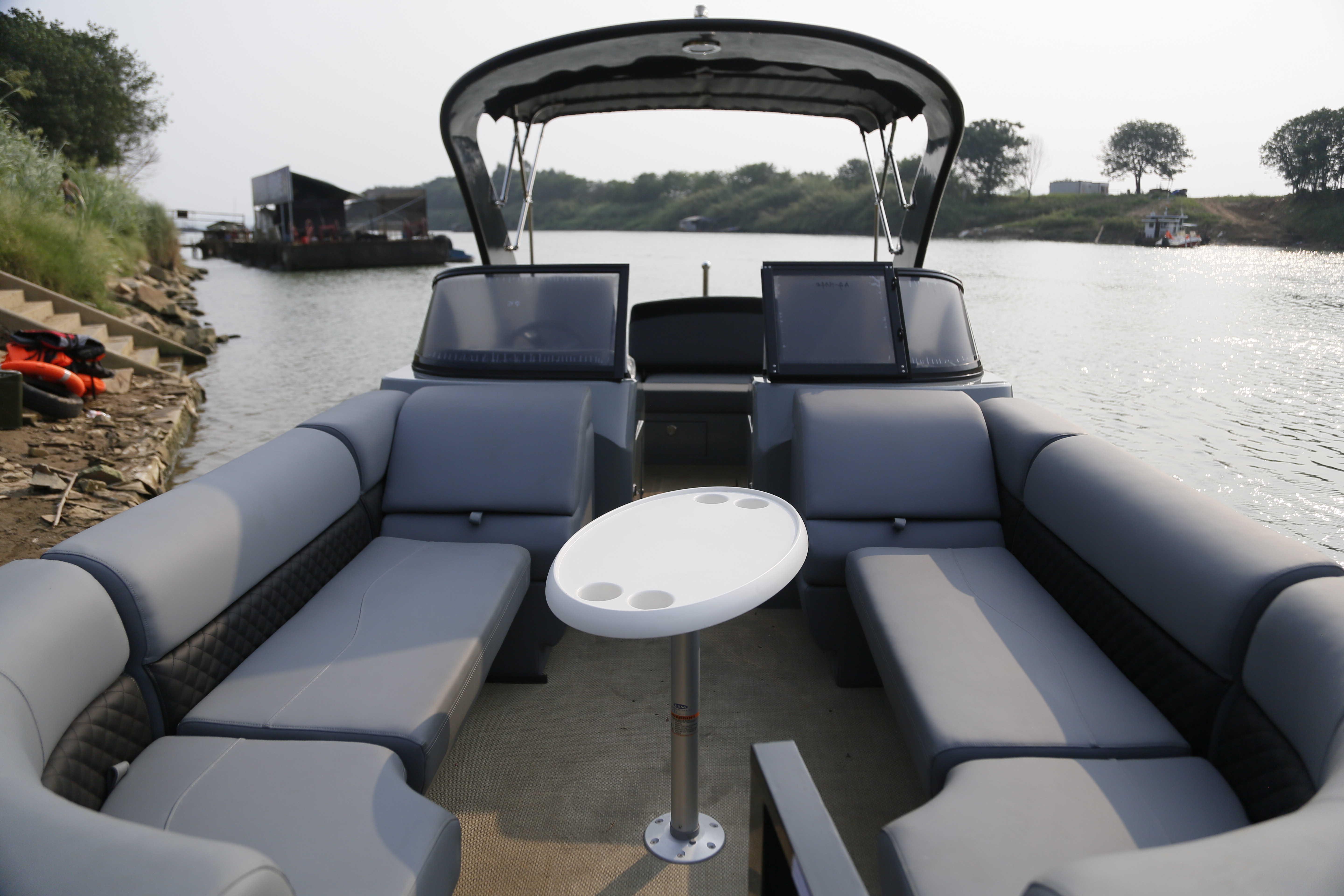 2022 best kinocean aluminum catamaran pontoon boat with motor