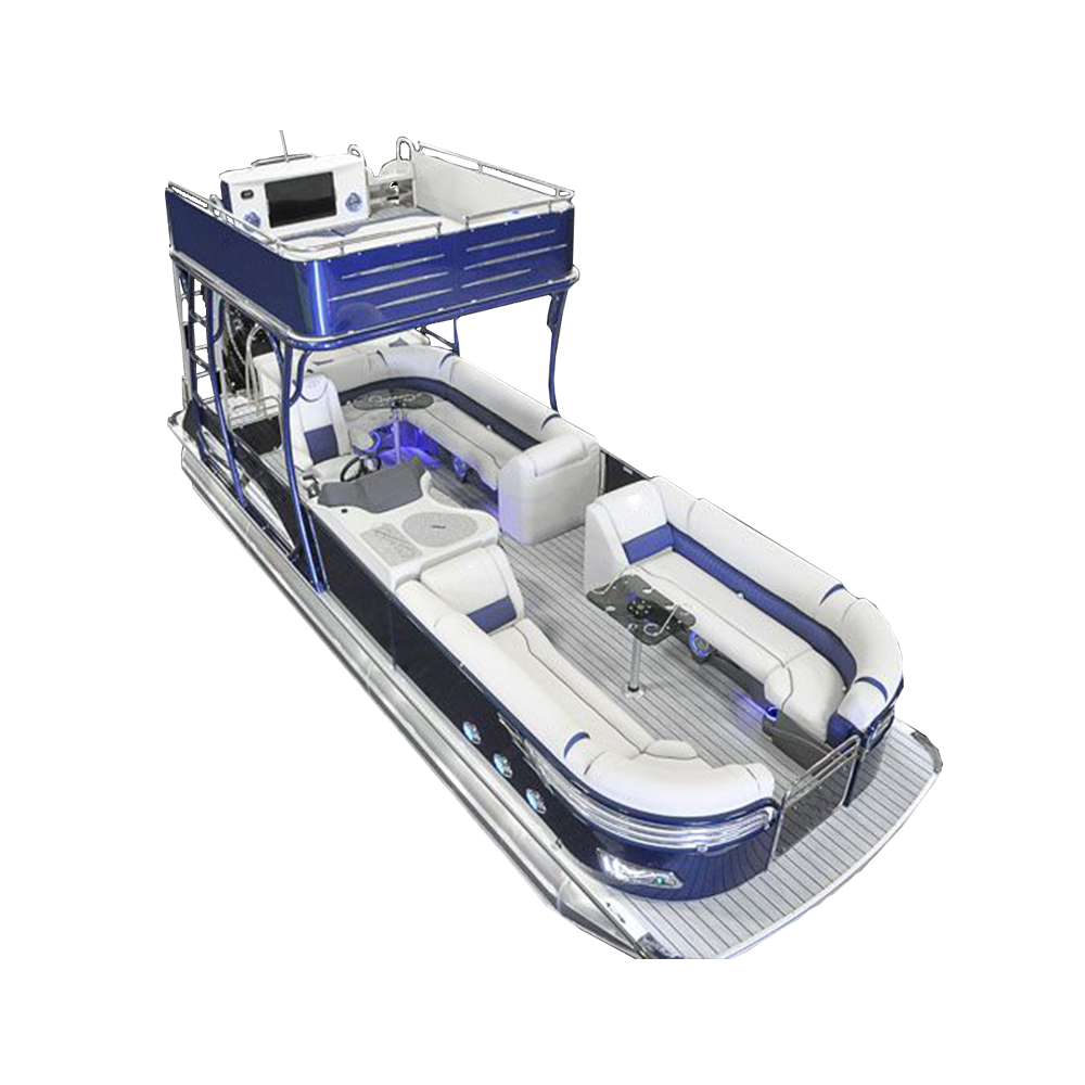 Maximum Discount Kinocean Double Decker Luxury Party Sightseeing Barge Floating Pontoon Boat With Slide For Sale