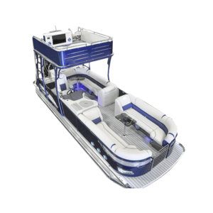 Maximum Discount Kinocean Double Decker Luxury Party Sightseeing Barge Floating Pontoon Boat With Slide For Sale