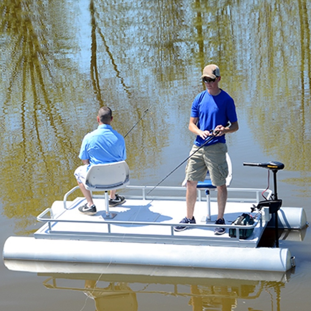 Kinocean 2 Person Floating Deck Fishing Mini Pontoon Boats for sale