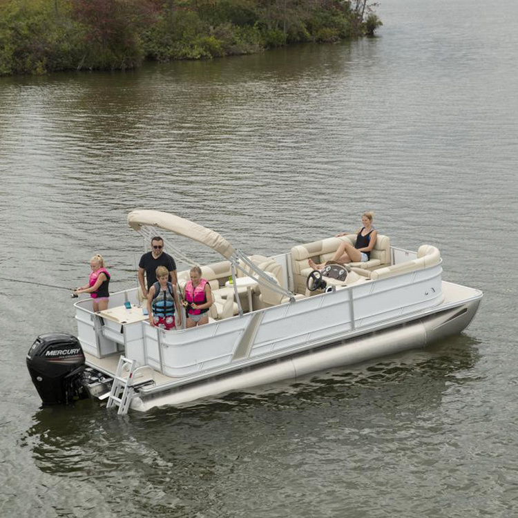 KinOcean Direct Manufacturer 22 Foot Best Saltwater Fish And Cruise Pontoon Boats For Sale