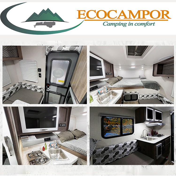 EcoCampor All-Season Direct Manufacturer's Lightweight Aluminum Truck Camper Outdoor Travel Trailer for Camping