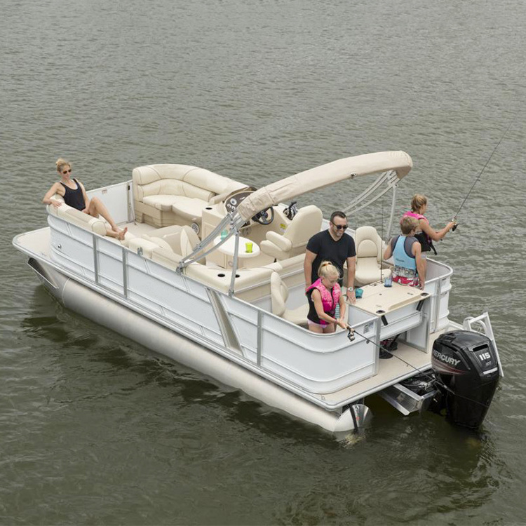 KinOcean Direct Manufacturer 22 Foot Best Saltwater Fish And Cruise Pontoon Boats For Sale