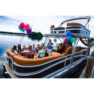 Best Selling Kinocean high quality luxury party 30ft welded aluminum pontoon boat with Electric Engine