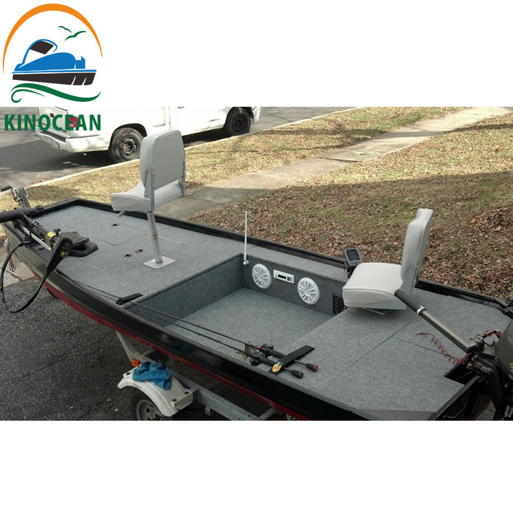 KinOcean Brand New 20ft Aluminum Racing Jet Boat Jon Boat for Fishing Surfing River and Lake Usage 6 Person Capacity