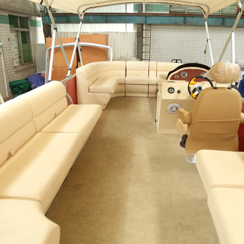 Aluminum Party Luxury Pontoon Boat with Sofa for sale