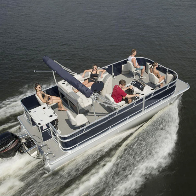 KinOcean Direct Manufacturer 22 Foot Best Saltwater Fish And Cruise Pontoon Boats For Sale