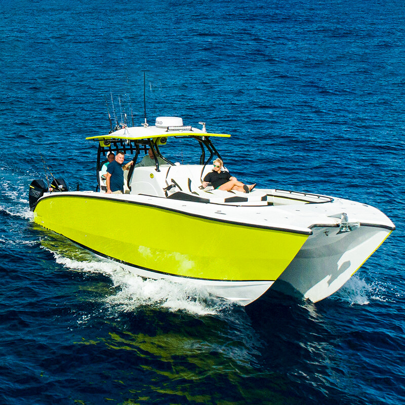 Best selling kinocean Aluminum Catamaran Fishing Boat  with motor